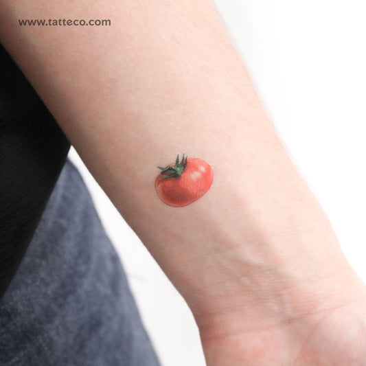 Red Tomato Temporary Tattoo - Set of 3
