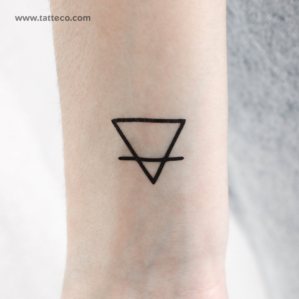 Earth Alchemical Symbol Temporary Tattoo - Set of 3