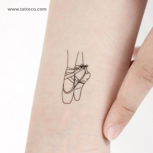 Ballet Shoes Temporary Tattoo - Set of 3