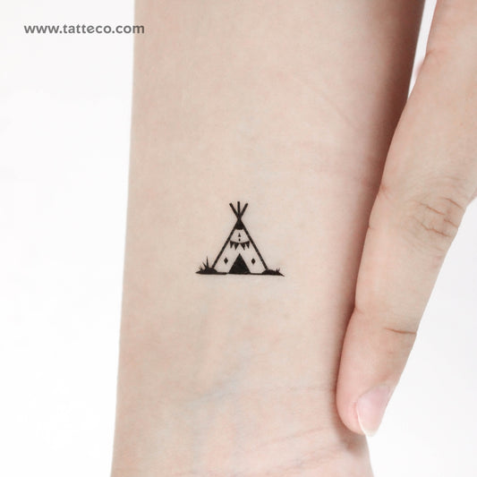 Small Tipi Temporary Tattoo - Set of 3