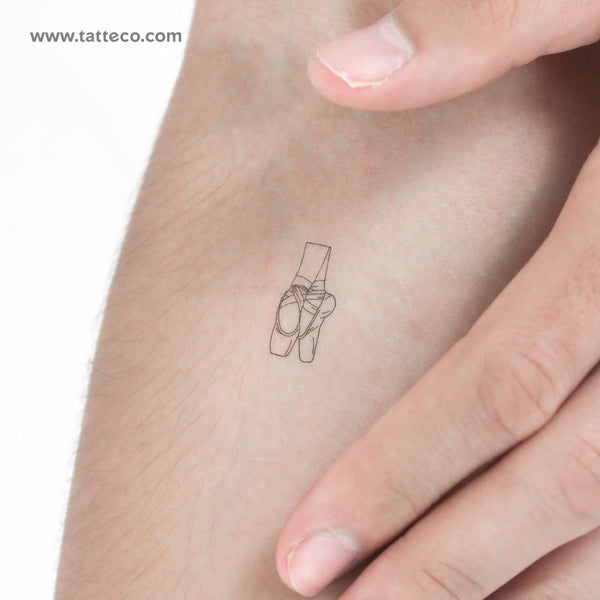 Pointe Shoes Temporary Tattoo - Set of 3
