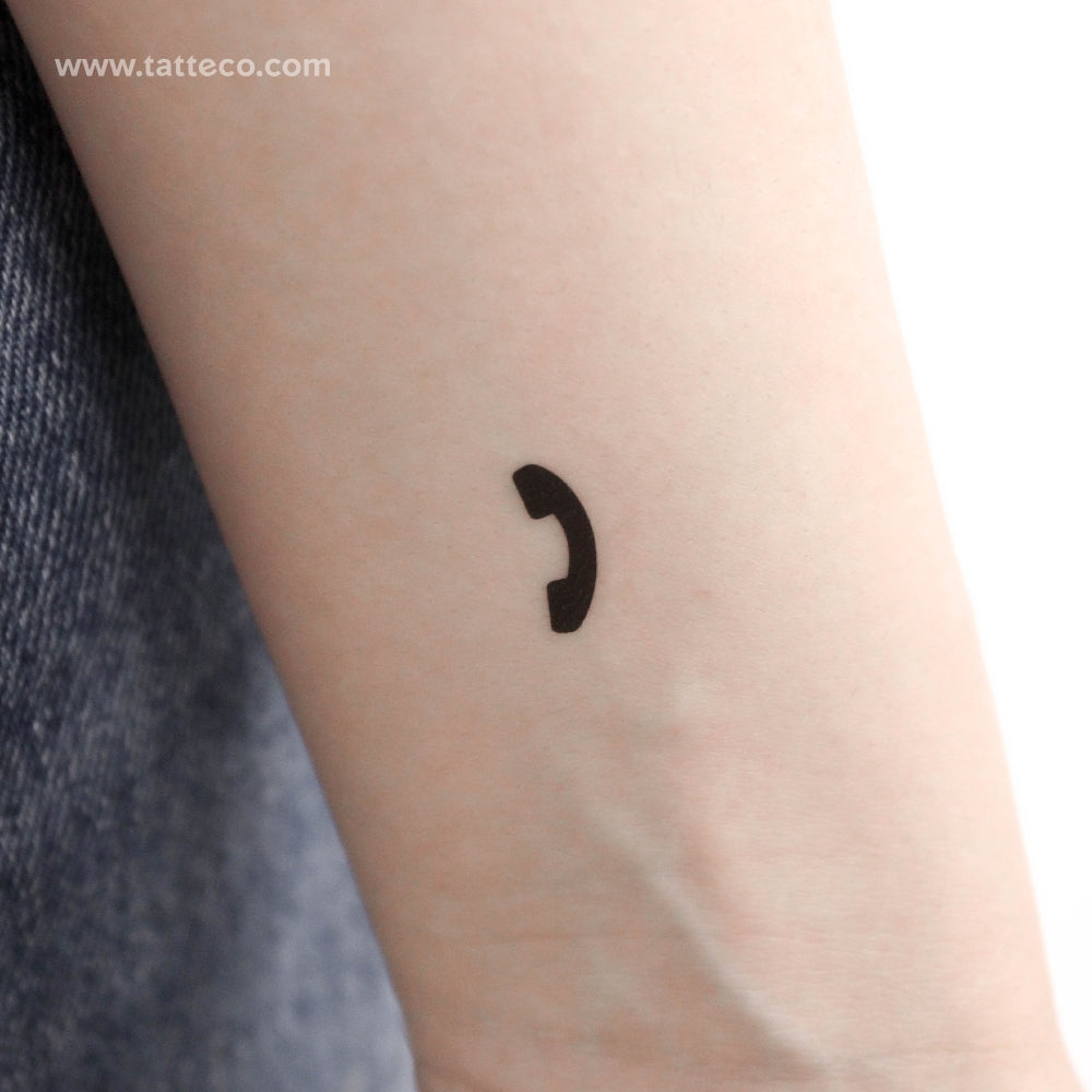 Tatuaje temporal de llamada telefónica - Juego de 3
