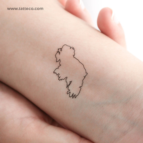 Map Of Ireland Temporary Tattoo - Set of 3