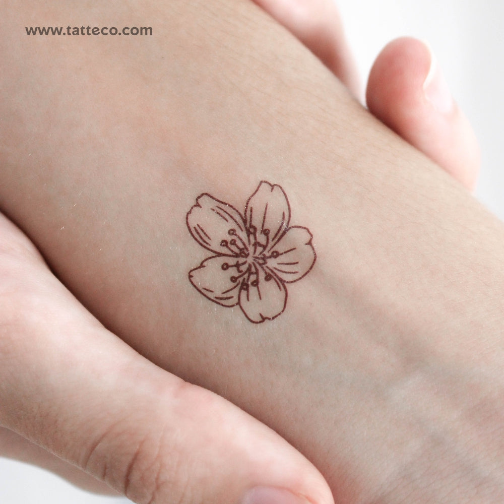 Mini Cherry Blossom Tattoo Idea