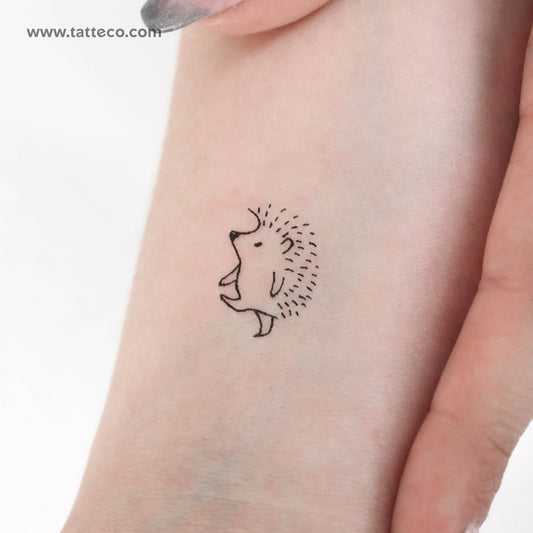 Hedgehog Temporary Tattoo - Set of 3