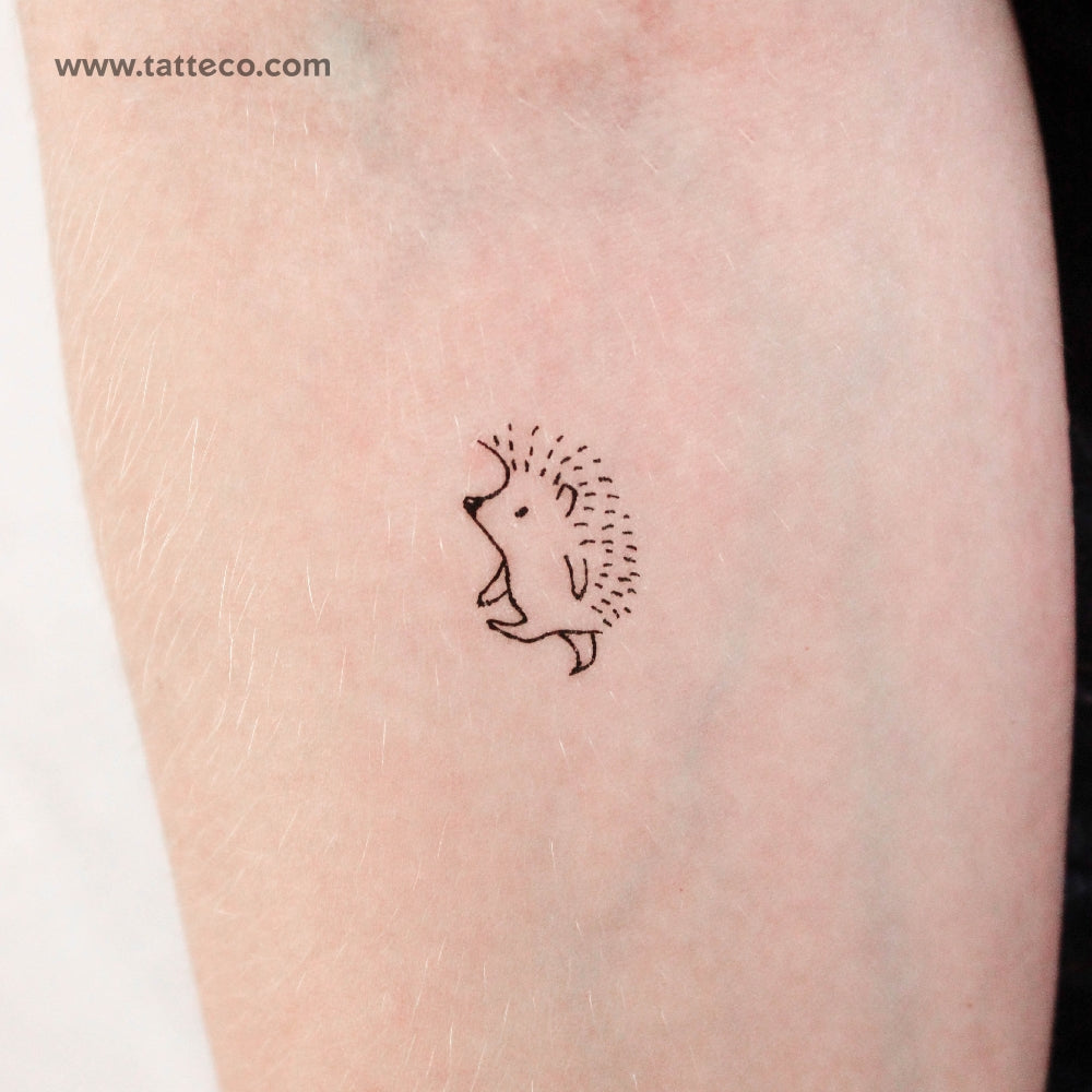 Tatuaje temporal de erizo - Juego de 3