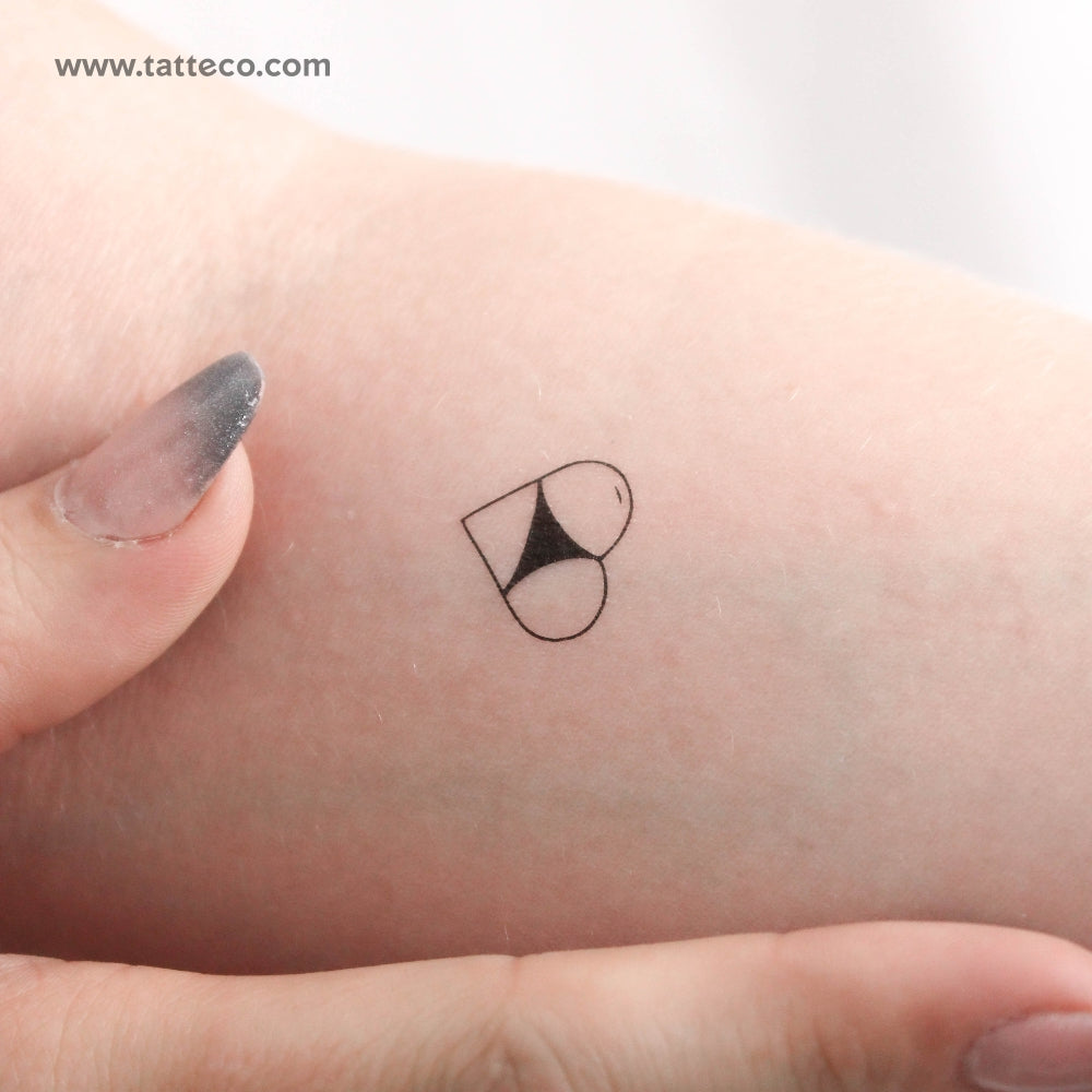Butt Heart Temporary Tattoo - Set of 3