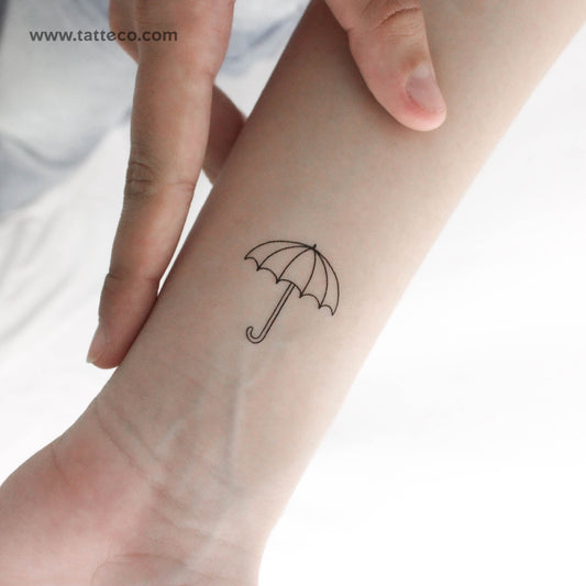 Tatuaje temporal de paraguas - Juego de 3