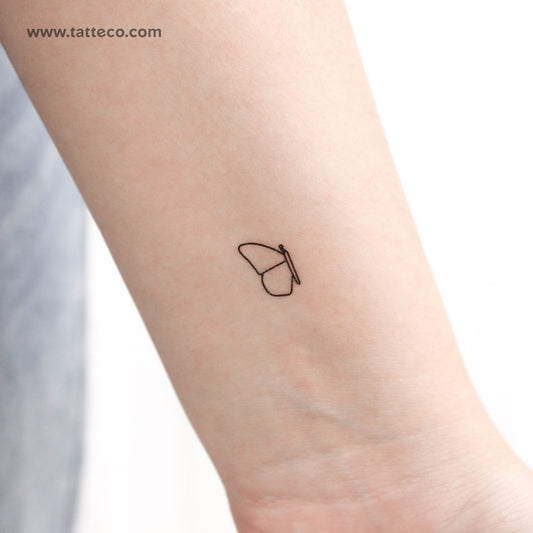 Tatuaje temporal de mariposa en la mitad izquierda (juego de 3)