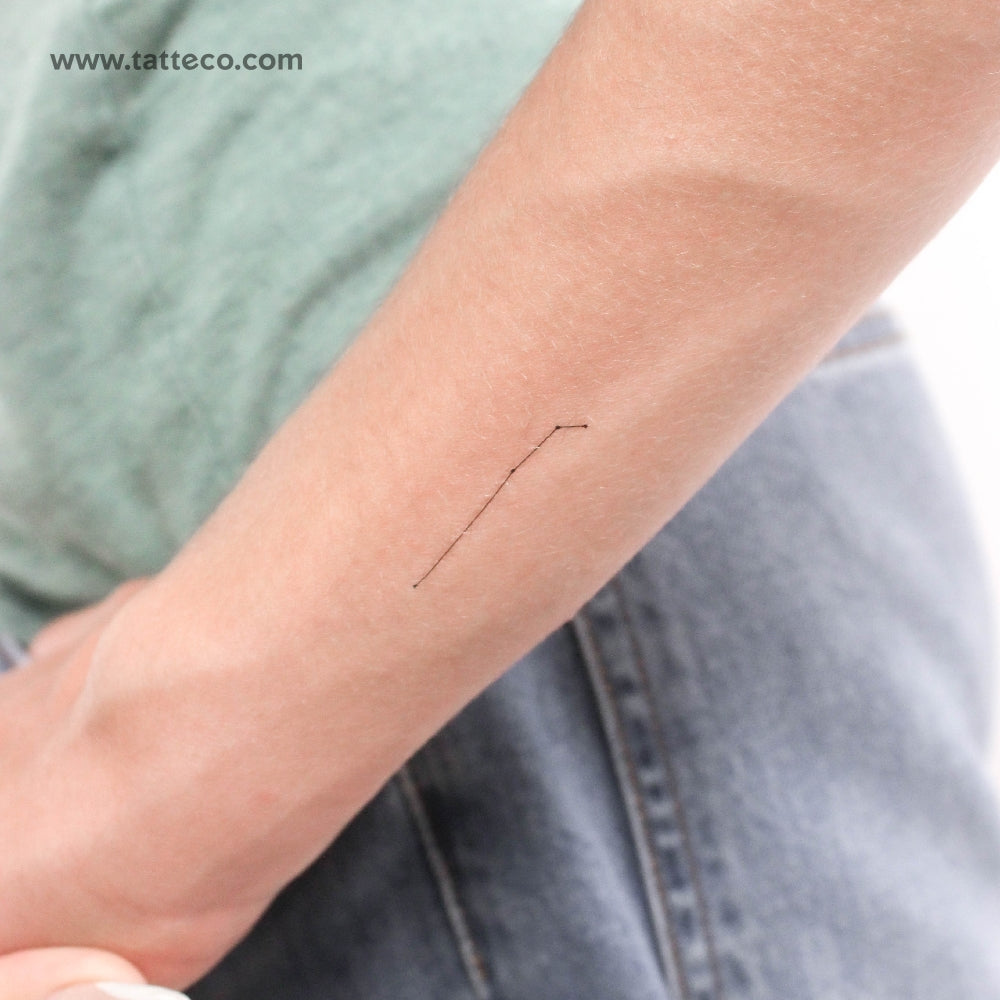 Small Aries Constellation Temporary Tattoo - Set of 3