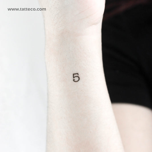 Number 5 Temporary Tattoo (Set of 3)