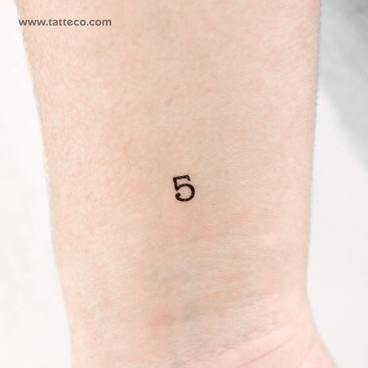 Number 5 Temporary Tattoo (Set of 3)