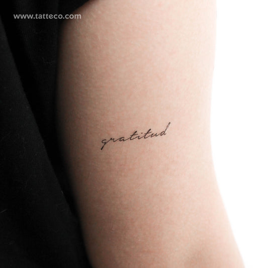 Tatuaje temporal de gratitud - Juego de 3