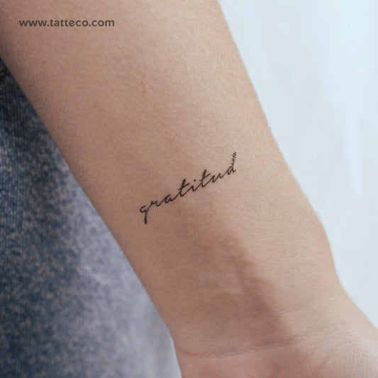 Tatuaje temporal de gratitud - Juego de 3
