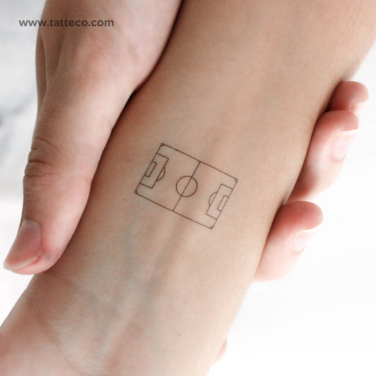 Soccer Pitch Temporary Tattoo - Set of 3