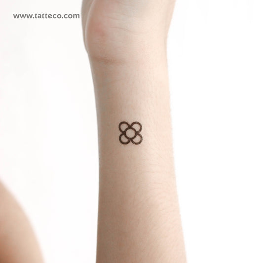 Tatuaje temporal de la pequeña flor de Barcelona (juego de 3)