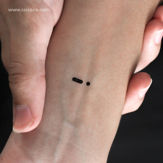Morse Code N Temporary Tattoo - Set of 3
