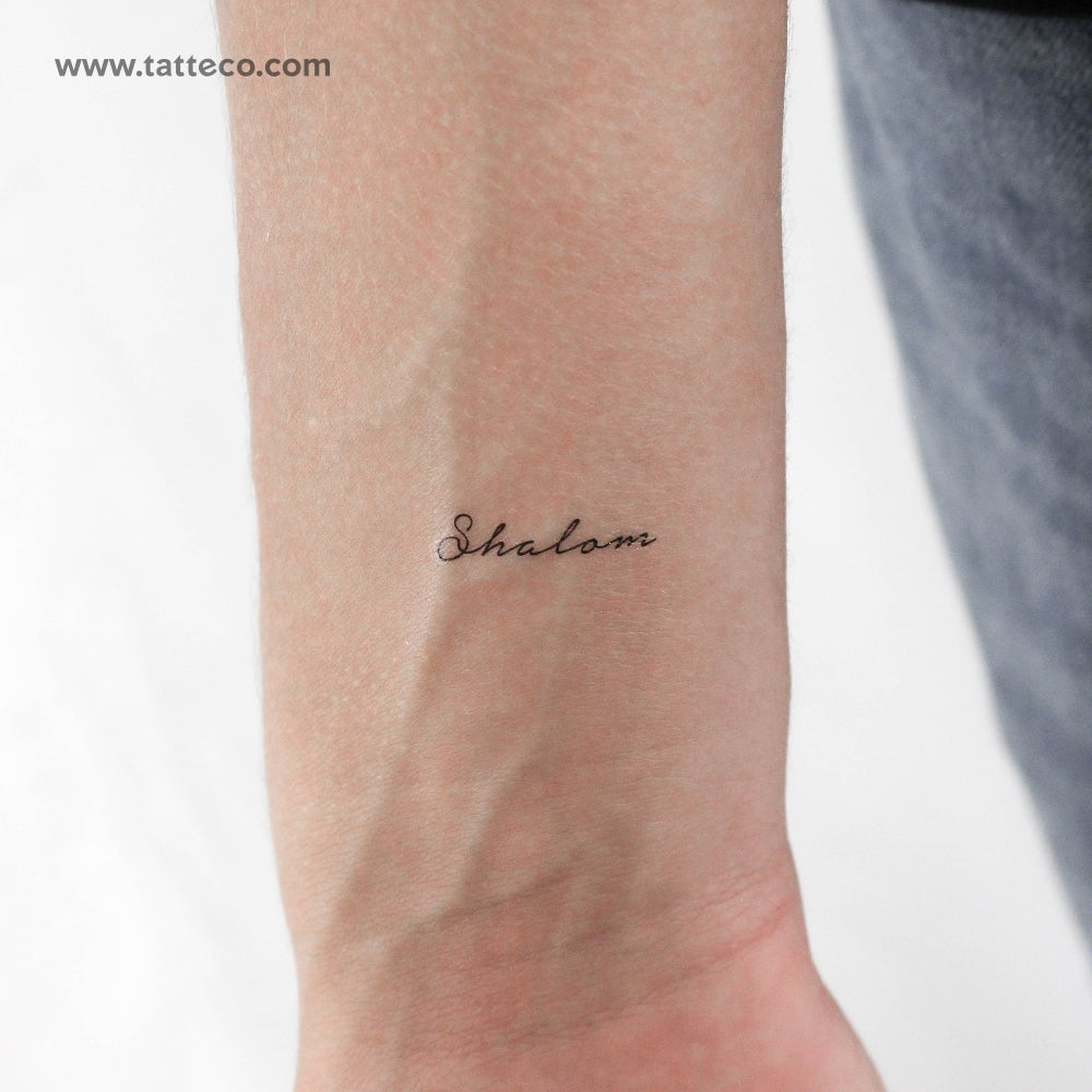 Handwritten Shalom Temporary Tattoo - Set of 3