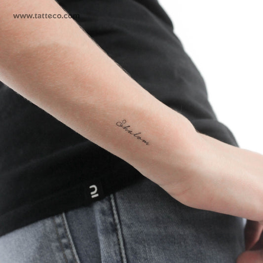 Handwritten Shalom Temporary Tattoo - Set of 3