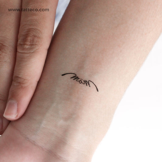 Mom Is An Angel Symbol Temporary Tattoo - Set of 3