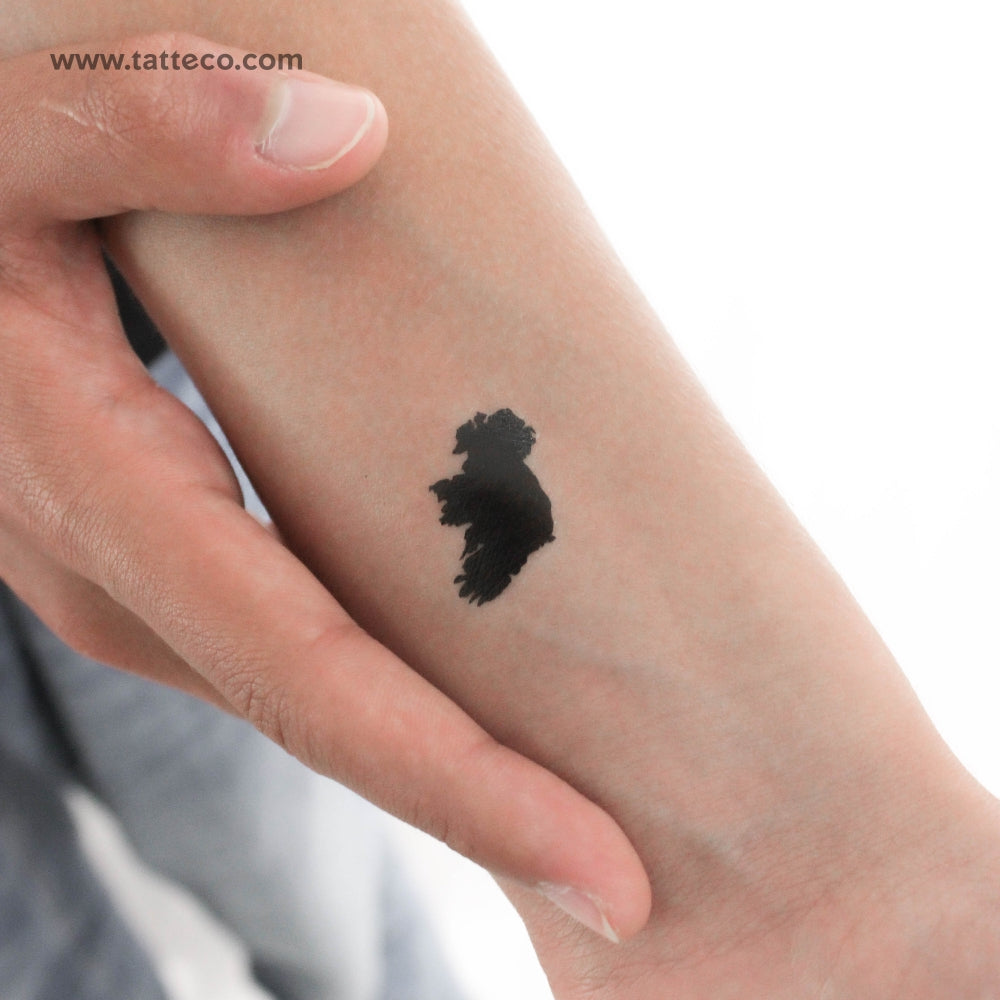 Tatuaje temporal pequeño del mapa de Irlanda (juego de 3)
