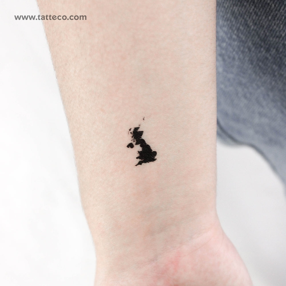 UK Map Temporary Tattoo - Set of 3