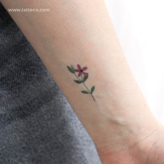 Tatuaje temporal de flor morada de Zihee (juego de 3)