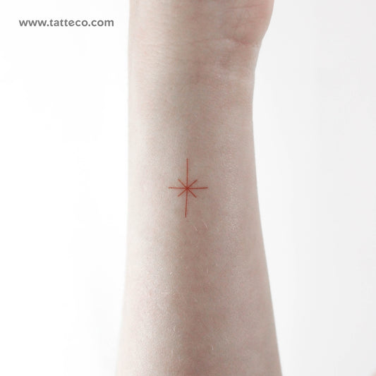 Tatuaje temporal Morning Star Type I [Rojo] de Jakenowicz - Juego de 3