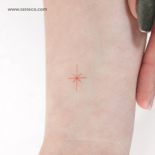 Tatuaje temporal Morning Star Type I [Rojo] de Jakenowicz - Juego de 3