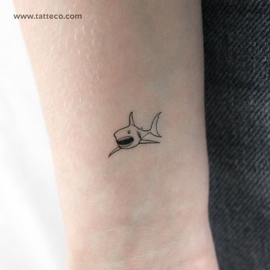 Tatuaje temporal de tiburón - Juego de 3