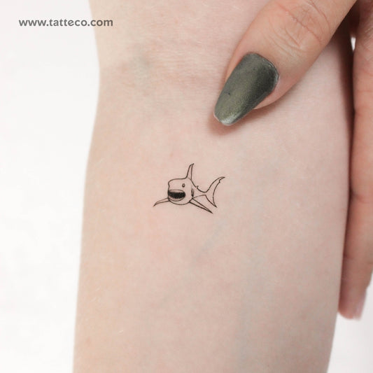 Tatuaje temporal de tiburón - Juego de 3
