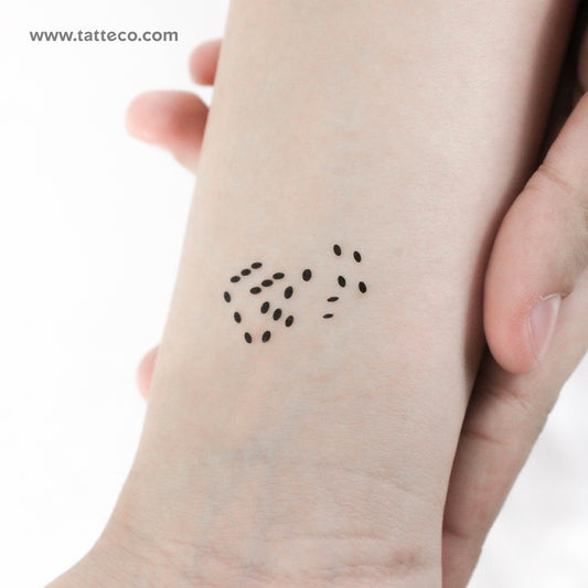 Minimalist Dice Pair Temporary Tattoo - Set of 3