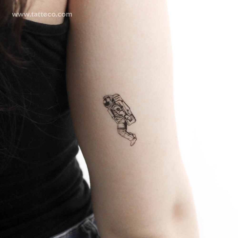 Tatuaje temporal de cosmonauta - Juego de 3