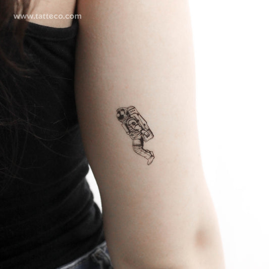 Tatuaje temporal de cosmonauta - Juego de 3