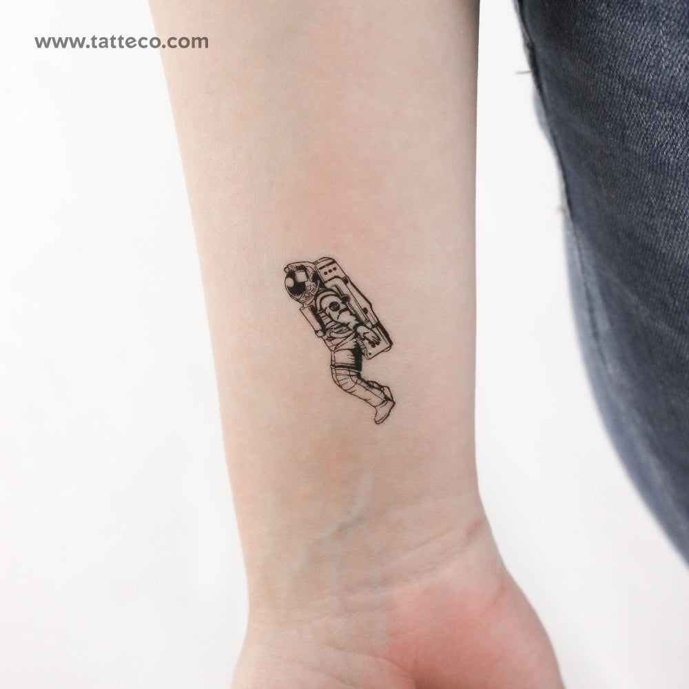 Tatuaje temporal de cosmonauta - Juego de 3