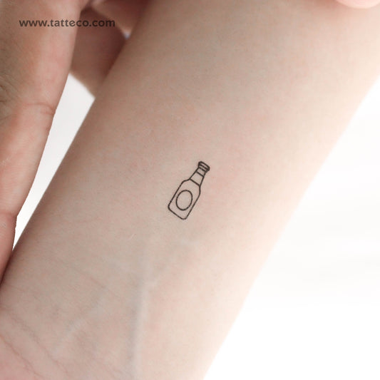 Beer Bottle Temporary Tattoo - Set of 3