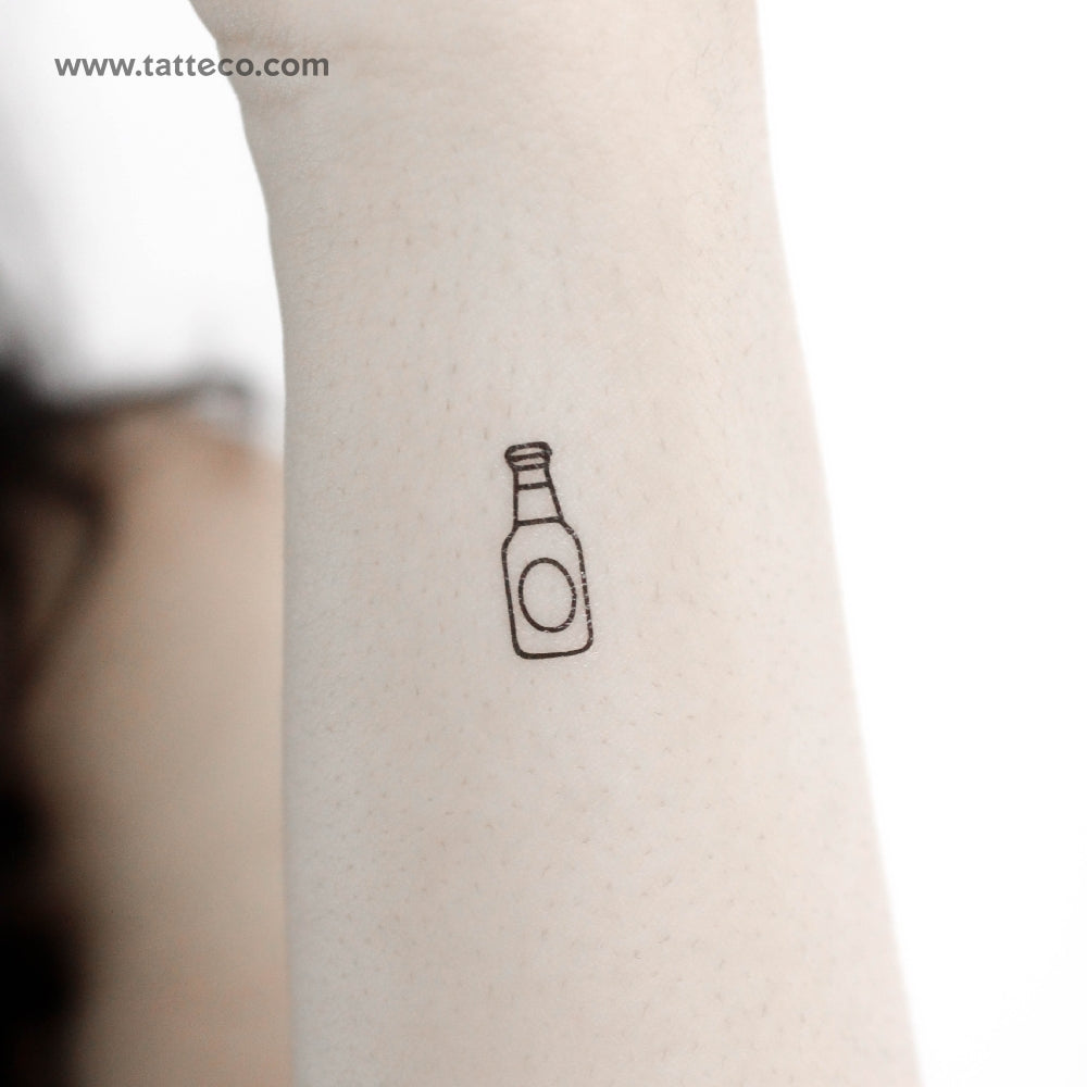 Tatuaje temporal de botella de cerveza - Juego de 3