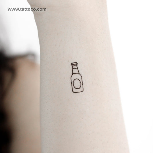 Beer Bottle Temporary Tattoo - Set of 3