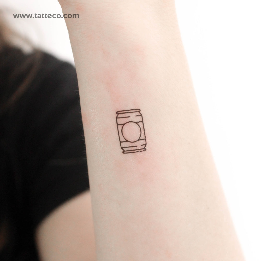 Tatuaje temporal de lata de cerveza - Juego de 3
