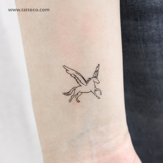 Tatuaje temporal de Pegaso - Juego de 3