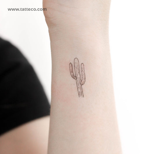 Tatuaje temporal de cactus saguaro (juego de 3)