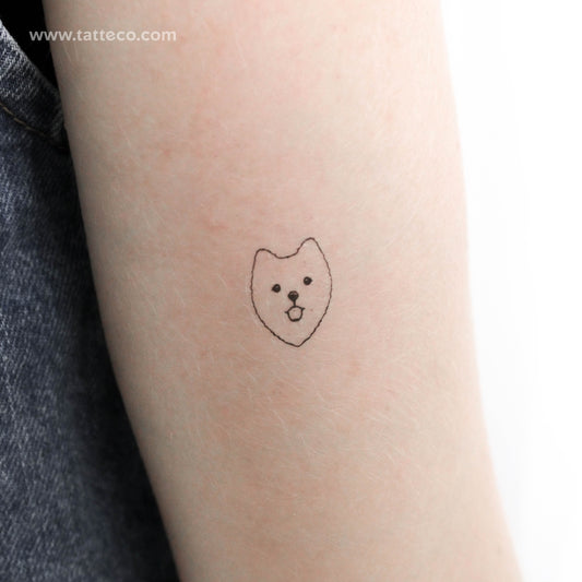 Tatuaje temporal de cara de Pomerania - Juego de 3