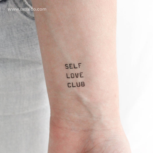 Tatuaje temporal del Club del Amor Propio - Juego de 3