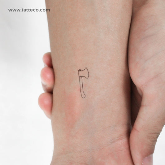 Tatuaje temporal de hacha pequeña - Juego de 3