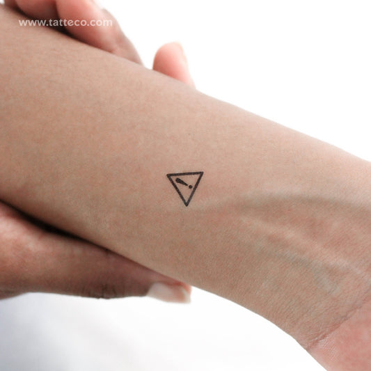 Caution Temporary Tattoo - Set of 3