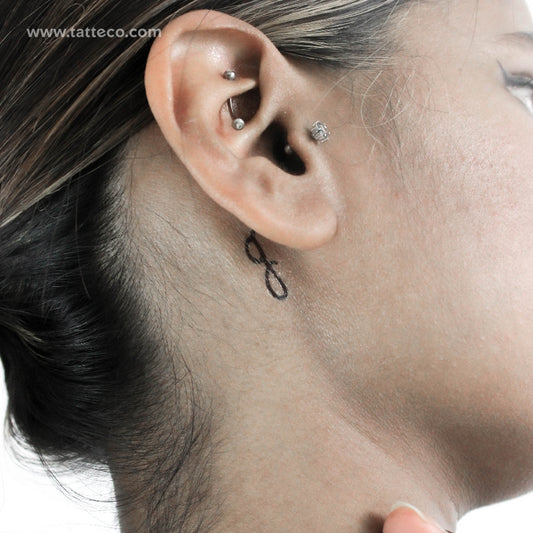 Tatuaje temporal de letra manuscrita de Selena G (juego de 3)