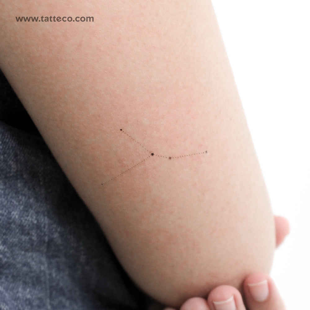 Minimalist Cancer Constellation Temporary Tattoo by Puntuak - Set of 3