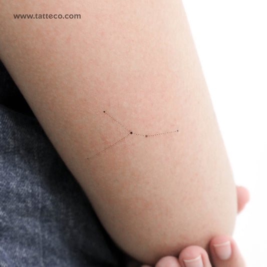 Minimalist Cancer Constellation Temporary Tattoo by Puntuak - Set of 3