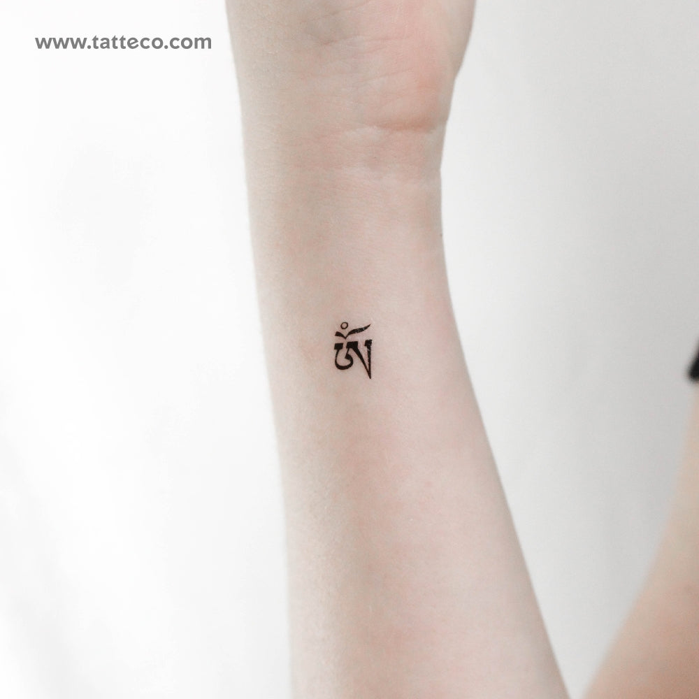 Tatuaje temporal Om tibetano - Juego de 3