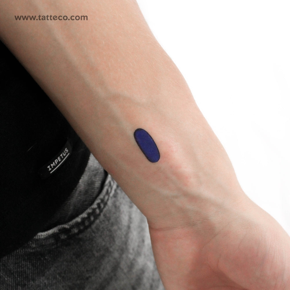 Tatuaje temporal de pastilla azul - Juego de 3